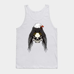 Eagle sitting on the skull Tank Top